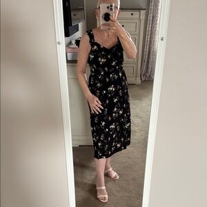 Floral Black Summer Dress by Liberty Love